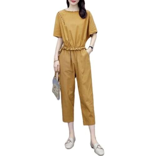 Womens Suit Plus Size Womens 2021 Summer New Casual Tracksuit Women Fashion Younger Sister Two Piece Set Women Trendy