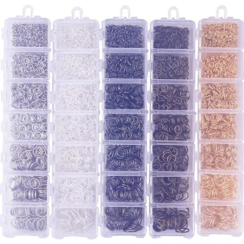 1 Set 3/4/5/6/7/8/10mm Multicolor Alloy Open Jump Rings Mixed Split Rings For DIY Jewelry Making Findings Accessories