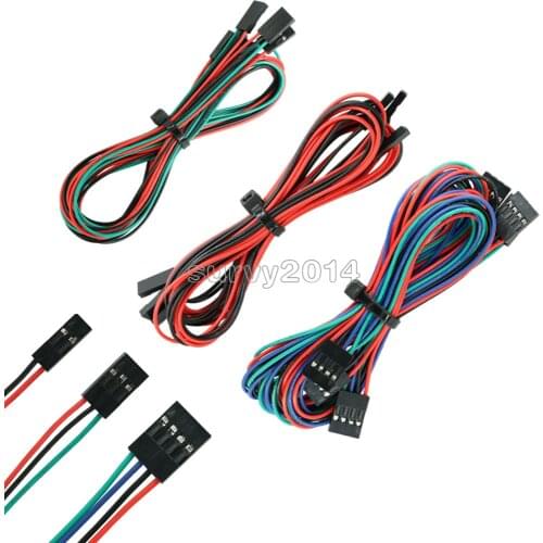 1Pcs 2Pin 3Pin 4Pin 70cm Dupont Line Female to Female Dupont Cable 3D Printers Parts Double-Head Terminal Jumper Wire