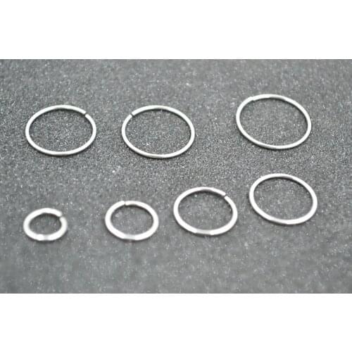 100pcs/lot Free Shipping Surgical Steel Punk Open Seamless Septum Hoop Nose Ring Earring Body Piercing