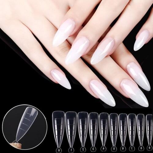 120pcs/box Clear Nail Extension Form Quick Building Nail Mold For Poly Nail Gel Home And Store Salon DIY Dual Forms