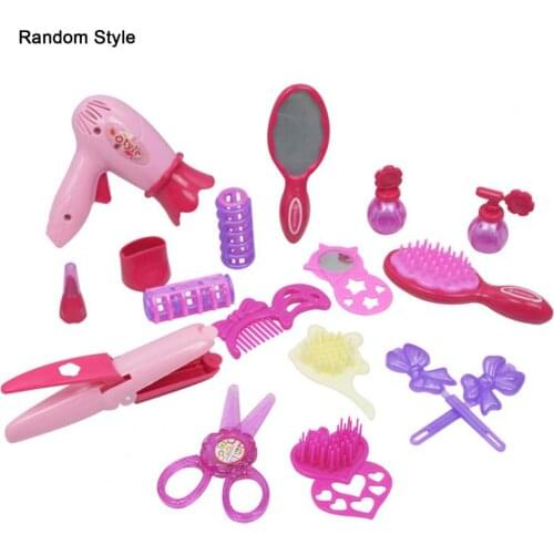 19Pcs/17Pcs Hairdressing Play Toys Simulation Pretend Play Children Gift Hairdryer Comb Model Toy for Gift Toys For Kids Gift