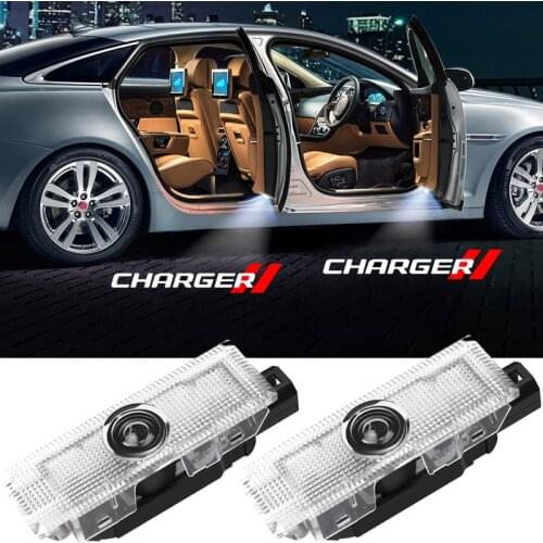 2-4 pcs For Dodge Charger Logo Door Light LED HD Letters Badge Insignia Projector Courtesy Welcome Light Shadow Ghost Lamp 12V