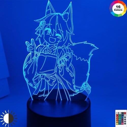 3d Lamp The Helpful Fox Senko San Figure Nightlight Color Changing Usb Battery Night Light for Girls Bedroom Decor Light Holo