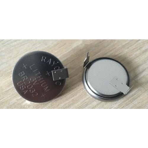 2PCS Brand new original BR2032 3v button battery with solder feet
