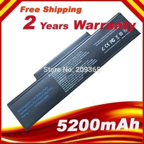 HSW 6 Cell Laptop Battery A32-F2 A32-Z94, A32-Z96 A32-F3 for Asus Z53 Z94 S96 A9 MSI CBPIL48 CBPIL72 BTY-M66 M655 fast shipping