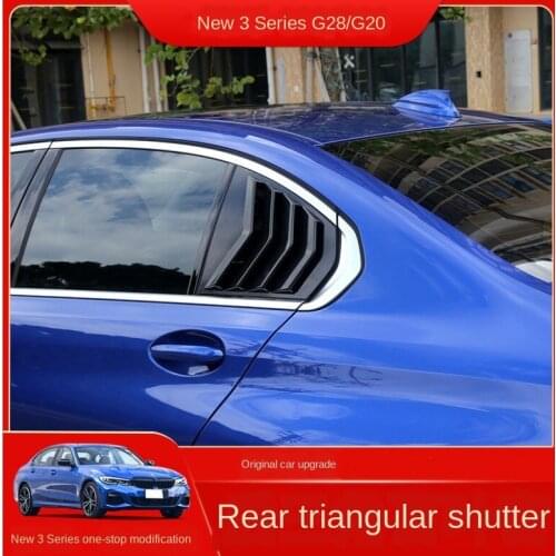 Car Styling For BMW 3 Series G28 Rear Window Triangle Shutters decoration panel Cover Sticker Trim Carbon fiber Auto Accessories