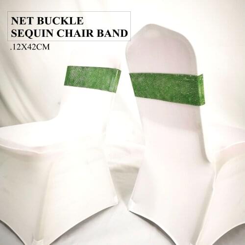 20 30pcs Sequin Chair Band Buckle Chair Sash Fit On Banquet Chair Cover For Wedding Event Party Decoration