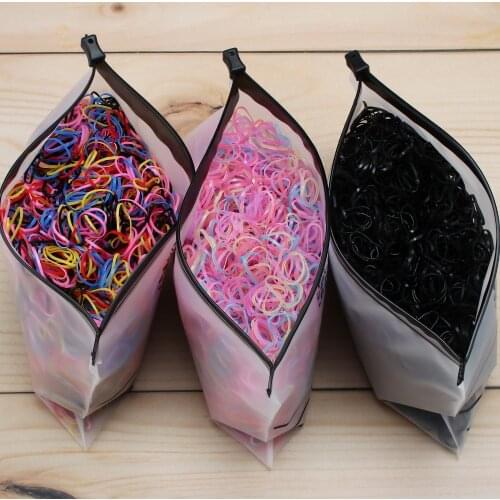 1000Pcs/Pack Girls Color Disposable Hair Bands Elastic Rubber Band Chewing Gum Ponytail Holder Headband Fashion Hair Accessories
