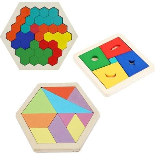 Wooden DIY Funny Jigsaw Board Game Children Toy Puzzle Toys Color Cognitive Learning Gifts Interactive Fun Games Early Education