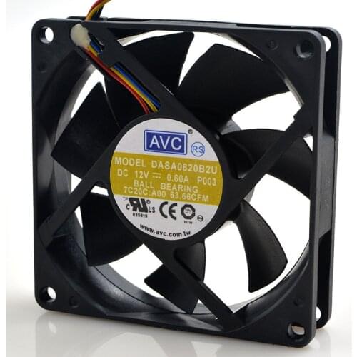 FOR AVC 8020 12V 0.60A DASA0820B2U 8CM 4-wire CPU chassis fan for PWM computer