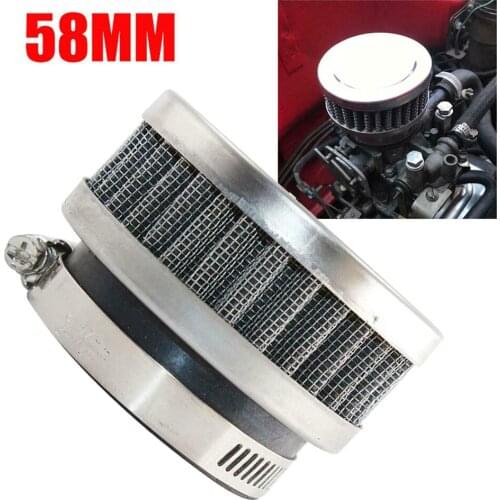 58mm Stainless Ring Motorcycle Air Filter Cleaner For Motorcycle ATV Pit Dirt Bike Go Kart Scooter For Honda Kawasaki BMW