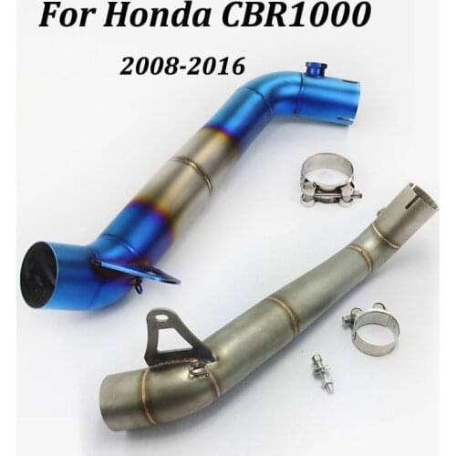 Motorcycle Exhaust Muffler Middle Link Pipe Stainless Steel Motorbike Exhaust Pipe Slip on For Honda CBR1000 2008-2016