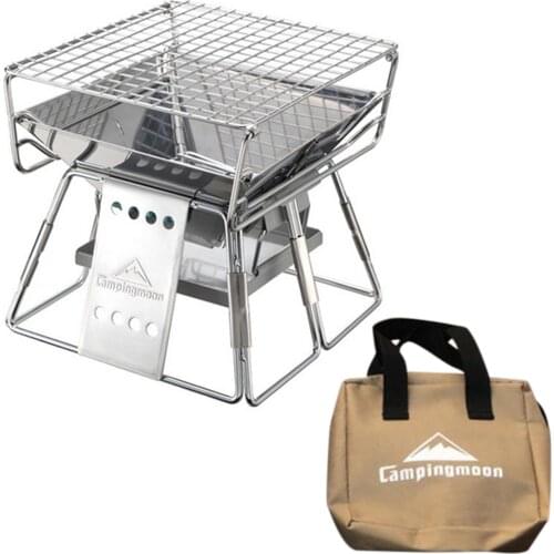 Camping BBQ Grill Portable Stainless Steel Folding Barbecue Grill Ultra-small Outdoor Barbecue Oven For camping Picnic Tool