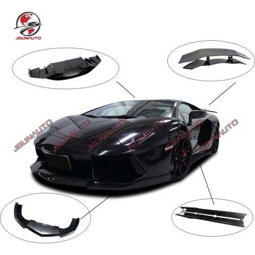 Real Carbon Fiber Body Kit For Lamborghini Aventador LP700 DMC Style Front Diffuser Side Skirts Rear Lip Spoiler Auto Accessorie