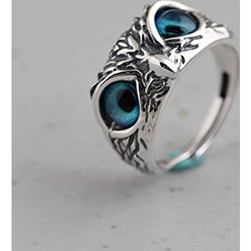 Creative Adjustable Open Owl Ring Frog Ring for Women Men Wedding Rings Charm Unisex Stainless Steel Rings Jewelry