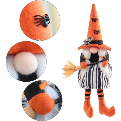 Halloween Decor Rudolph Doll gifts for kids toy long hat long leg broomstick dwarf doll creative faceless decorative tabletop