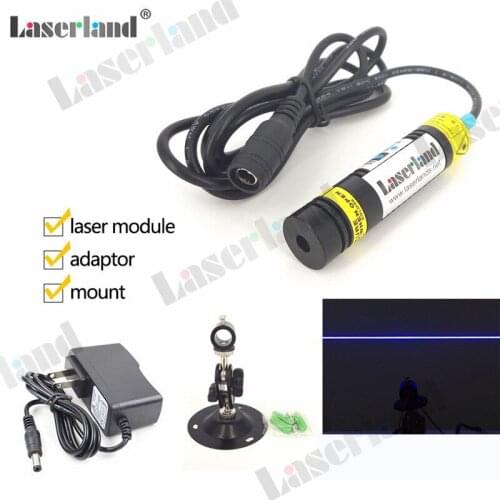 16*68mm 445nm 450nm 80mW Laser Line Generator Line Laser Module Lighting Effects Focusable Glass Lens Osram LD in Adapter Mount