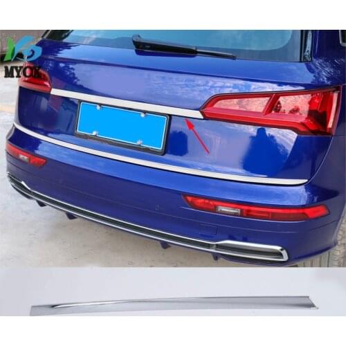 For Audi Q5 L Q5L 2018 2019 1PC ABS Chrome Car Rear Trunk Lid Cover Trim Tail Gate Protector Cover Trim Car Styling Accessories