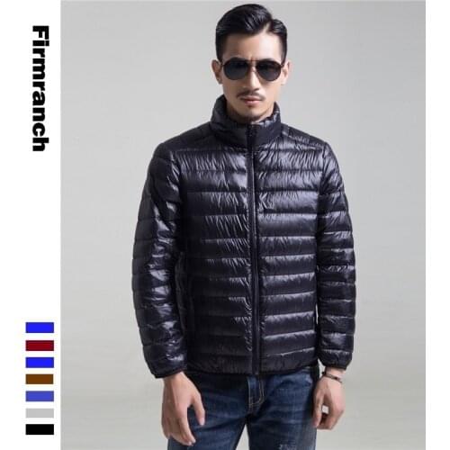 2020 new Firmranch winter&autumn lightweight down jacket mens winter coat plus size light down jacket all match inner parkas