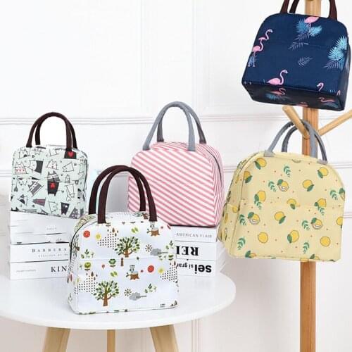 New Patter Lunch Bag Fresh Insulation Cold Bales Thermal Oxford Waterproof Convenient Leisure Food Bag Cartoon Cuctas Tote bolso