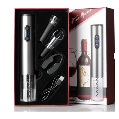 Wine bottle opener Rechargeable electric wine bottle opener Aluminum foil paper cutter wine pourer Vacuum wine stopper With box