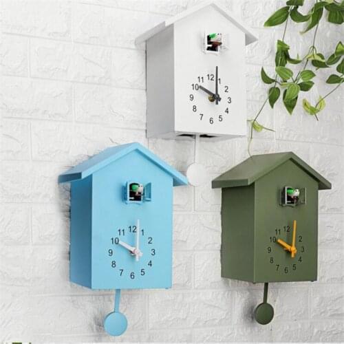 Hanging Watch Modern Bird Cuckoo Quartz Living Room Office Home Gifts Wall Clock