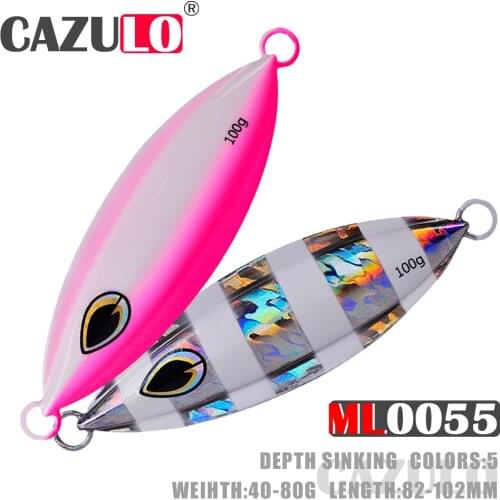 Fishing Accessories Lures Metal Jig Isca Artificial Bass Peche En Mer Weights 40-80g Bait Sinking Angeln For Seabass Fish Leurre