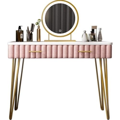 Nordic master design dressing table dressing table small apartment bedroom can store net celebrity ins marble dressing table