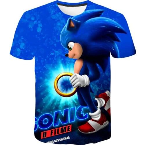 Sonic T Shirt 4 5 6 7 8 9 10 11 12 13 14 Years Baby Boys Girls T-shirt Kids Tshirt Children Clothing Kid Girl Tops Graphic Anime