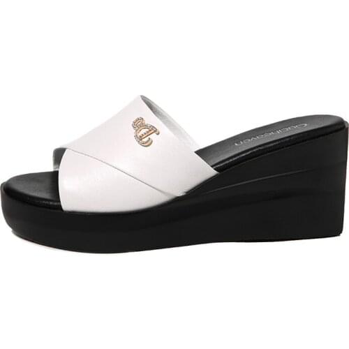 Open-Toed Slope-Heel Slippers, Flat-Shaped Solid Color WomenS Shoes, Platform WomenS Shoes