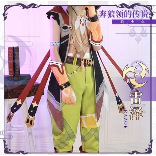 Genshin Impact Razor Uniform Cosplay Costume Game Anime Halloween Chritsmas RainbowCos0 W1560