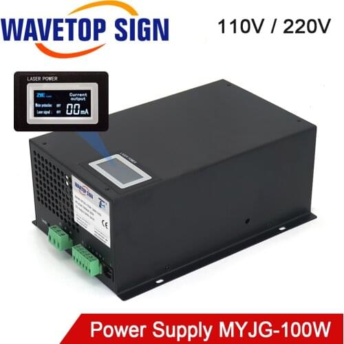 WaveTopSign MYJG-100W 80-100W CO2 Laser Power Supply Category for CO2 Laser Engraving and Cutting Machine