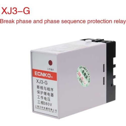 Xj3-g AC380V fault phase and phase sequence protection relay phase protection three-phase motor protector