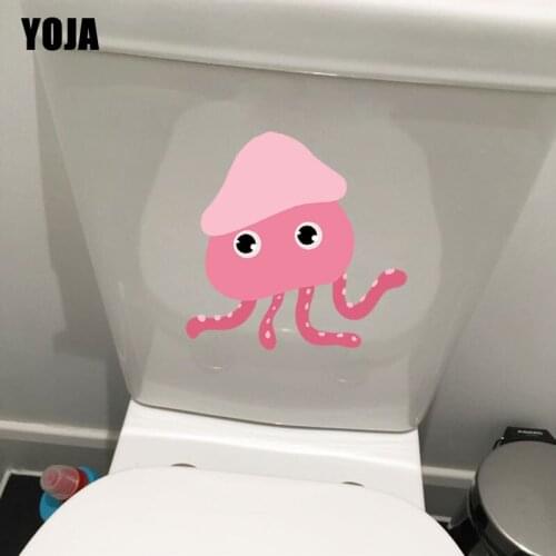 YOJA 21.2*21CM Lovely Squid Children Room Home Decor Wall Decal Toilet Sticker T3-0984