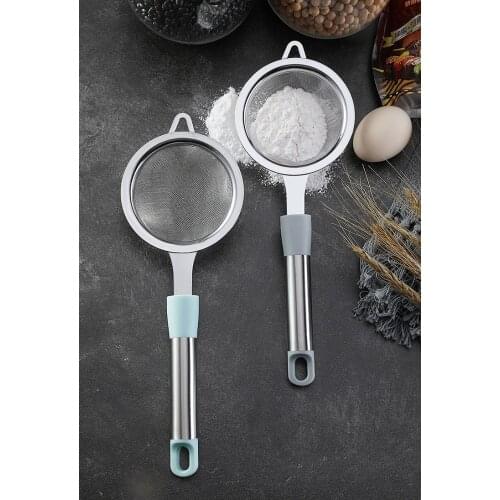 1PC Random Color Stainless Steel Wire Fine Mesh Oil Strainer High Quality Flour Sifter Sieve Colanders DIY Kitchen Tools KX 234