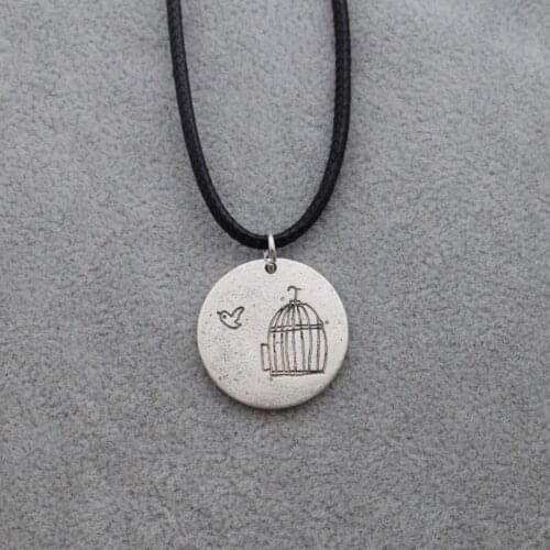 12pcs Minimalism Cage And Bird Necklace Symbol of Freedom Spiritual Jewelry Gift