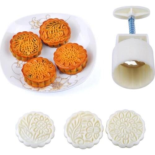16 PCs/Set Of Reusable Round And Square Hand-Pressed Moon Cake Biscuit Mold Seal Mid-Autumn Festival Diy Decoration