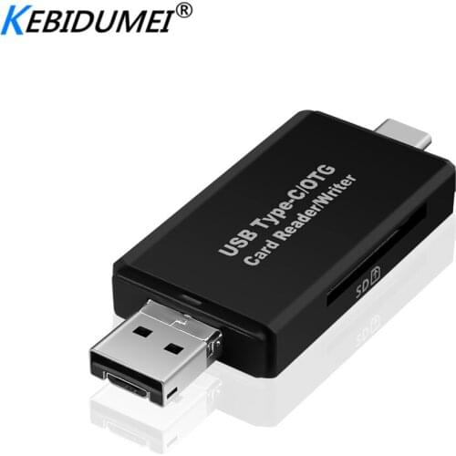 3 In 1 OTG Card Reader Type C & micro USB & USB High-speed USB2.0 Universal OTG TF/SD for Android Computer Extension Headers