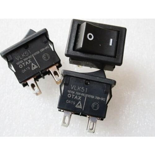 8pcs New Authentic Japanese OTAX Rocker Switch VLK51 10A 250V 4 Feet 2 Files Silver Contacts