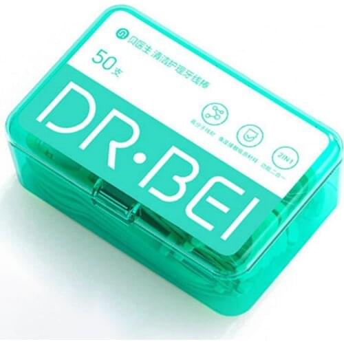 80% HOT SALE 50Pcs/Box DR·BEI Flossers Portable Eco-friendly Deep Clean Dental Floss Stick for Personal Use