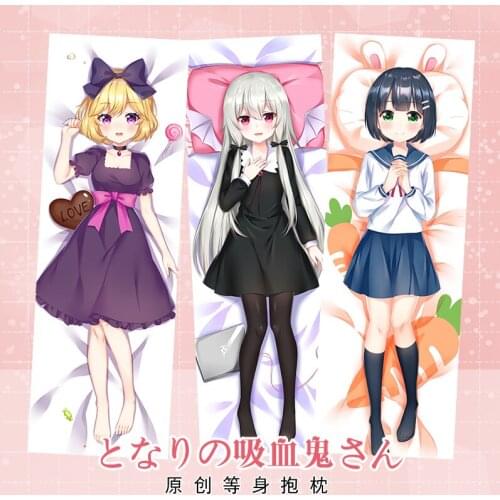 Anime Elly Amano Akari Sofy Twilight Ms. vampire who lives in my neighbourhood Dakimakura Hugging Body Pillow Case Cover Gift SM