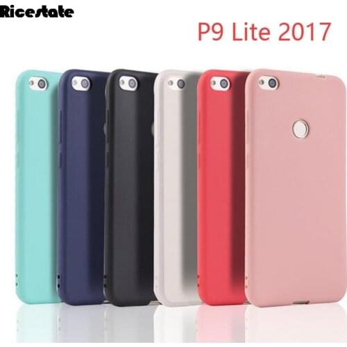 ForFor Huawei P9 lite 2017 Clear TPU and Matte Solid color Back Cover Protect Skin Silicon case For Huawei P8 lite 2017 Case