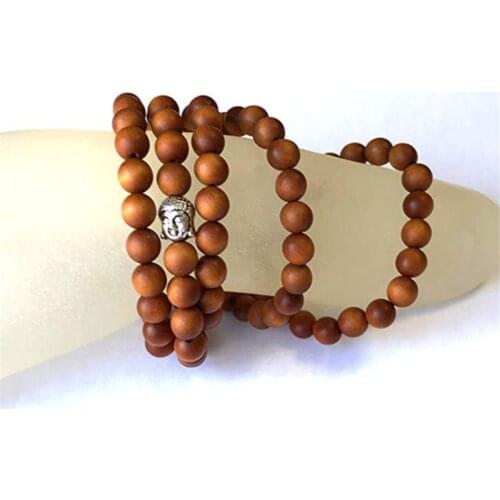 Rosary Yoga 108 Prayer Beads Buddha Bracelets Men Charm Meditation Multi-layer Sandalwood Wooden Bracelet For Women Jewelry Gift