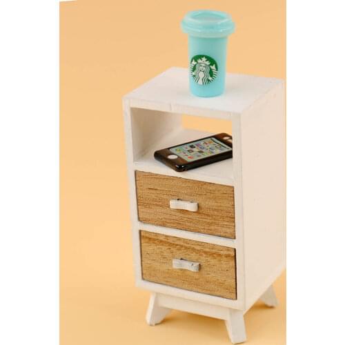 G05-X5185 children gift Toy 1:12 Dollhouse mini ob11 Miniature rement wooden brown color Three-tier cabinet 1pcs