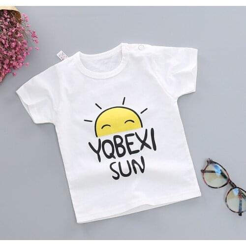 Boys Girls Unisex Baby T-shirts 2017 High Quality Fashion Lovely T-shirts Casual O-neck Short Sleeve 100% Cotton Kids T-shirt