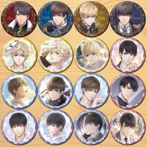 Anime Love Producer Victor Gavin Lucien Figure 8726 Badge Round Brooch Pin Gifts Kids Collection Toy