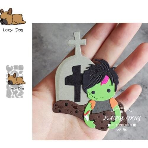 Halloween Tombstone Boy Girl Metal Cutting Dies Scrapbooking Stencil DIY Craft Embossing Die Cuts Card Making New Dies For 2020