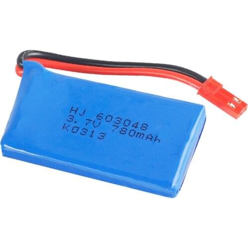 3.7V 780mAH Lipo Battery 603048 For WLtoys V626 V636 V686 quadrocopter spare parts 3.7 V 730mah toys battery JST Plug wholesale