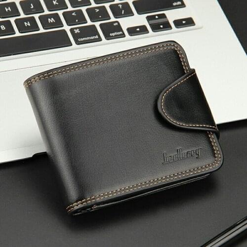 Small Men Wallets Credit Card Holders Zipper Luxury Brand Famous Handmade Leather Men Wallet Coin Pocket Male Purse Clutch Black